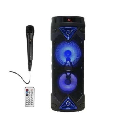 Super Bass 6203, Hordozható Óriás Bluetooth Hangszóró, Karaoke Mikrofonnal